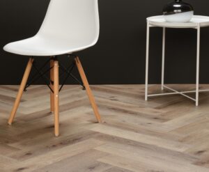 Visgraat Klik pvc Grey Brown Oak