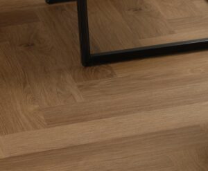 Visgraat Lijm PVC Dark Brown Oak