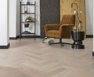 Houten visgraat vloer Floorlife Reseda 5191 Wit Geolied